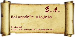 Beluzsár Alojzia névjegykártya
